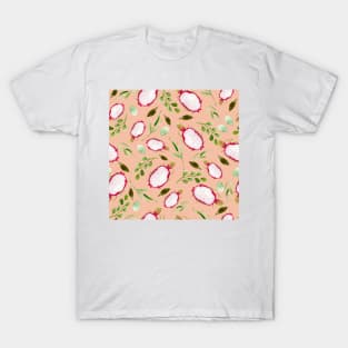 Dragonfruit on Coral  | Watercolor | Pattern T-Shirt